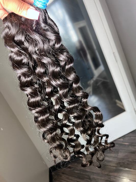 Loose Wave – 18” Human Hair Bundle (Natural Brown)